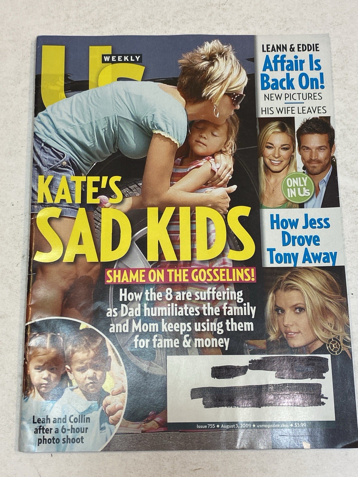 US Weekly Magazine Aug 2009 Kate Gosselin Leann Rhimes Eddie Cibrian Emma Watson