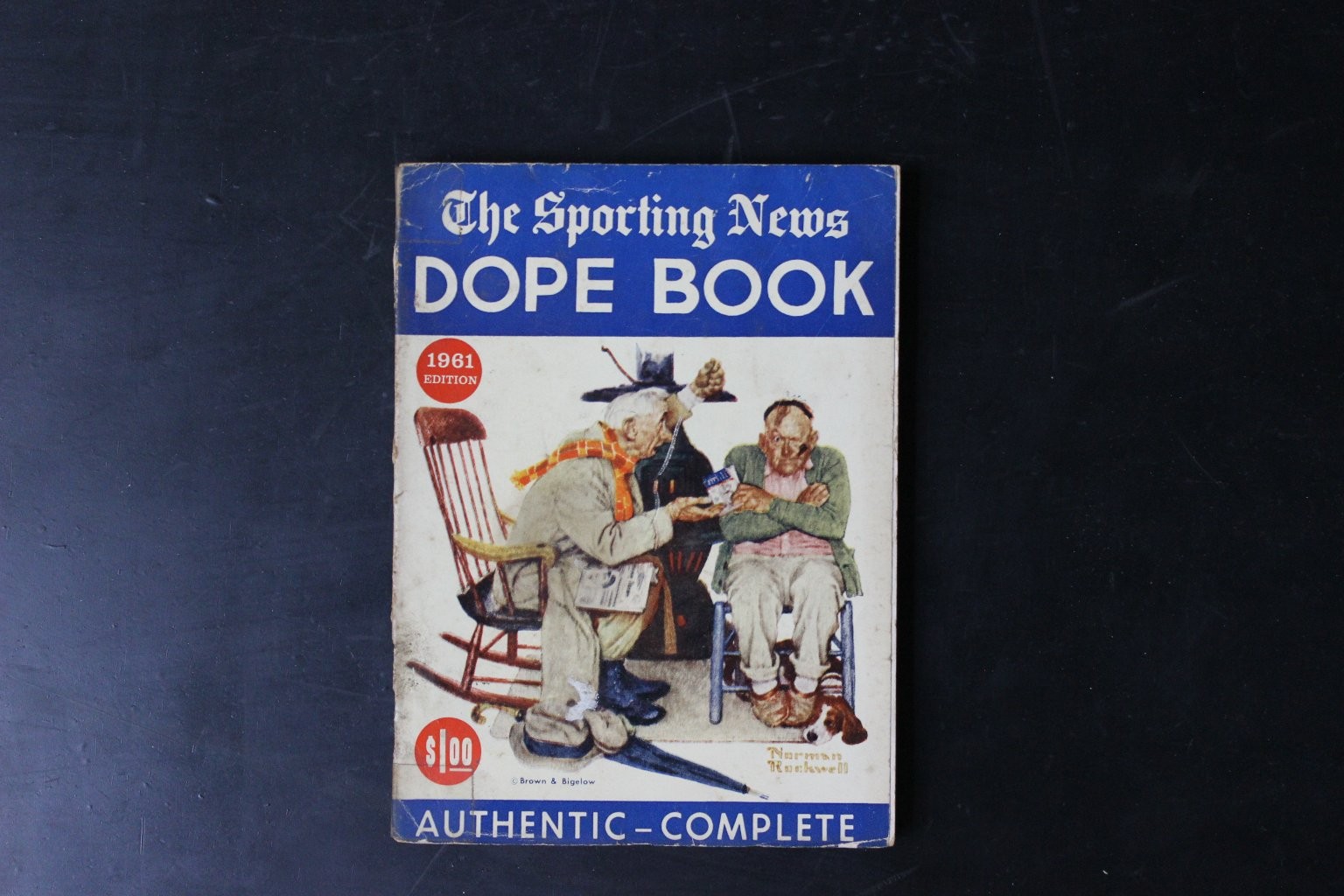 The Sporting News DOPE BOOK 1961 Norman Rockwell Baseball Almanac Sports