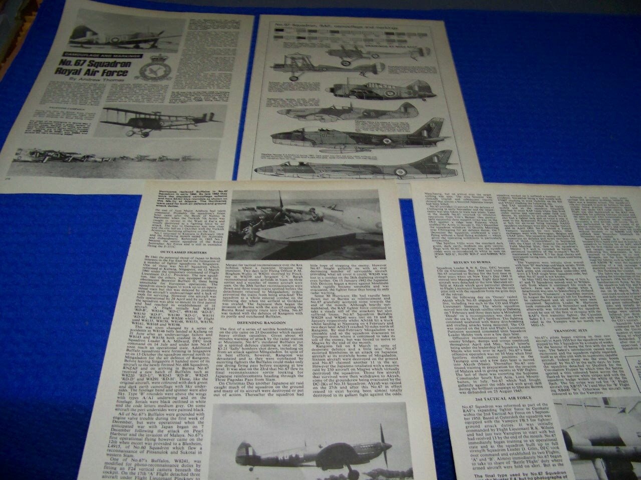 SUPERMARINE SWIFT & RAF NO. 67 SQUADRON HISTORY..STORY/HISTORY/PROFILES (487CC)