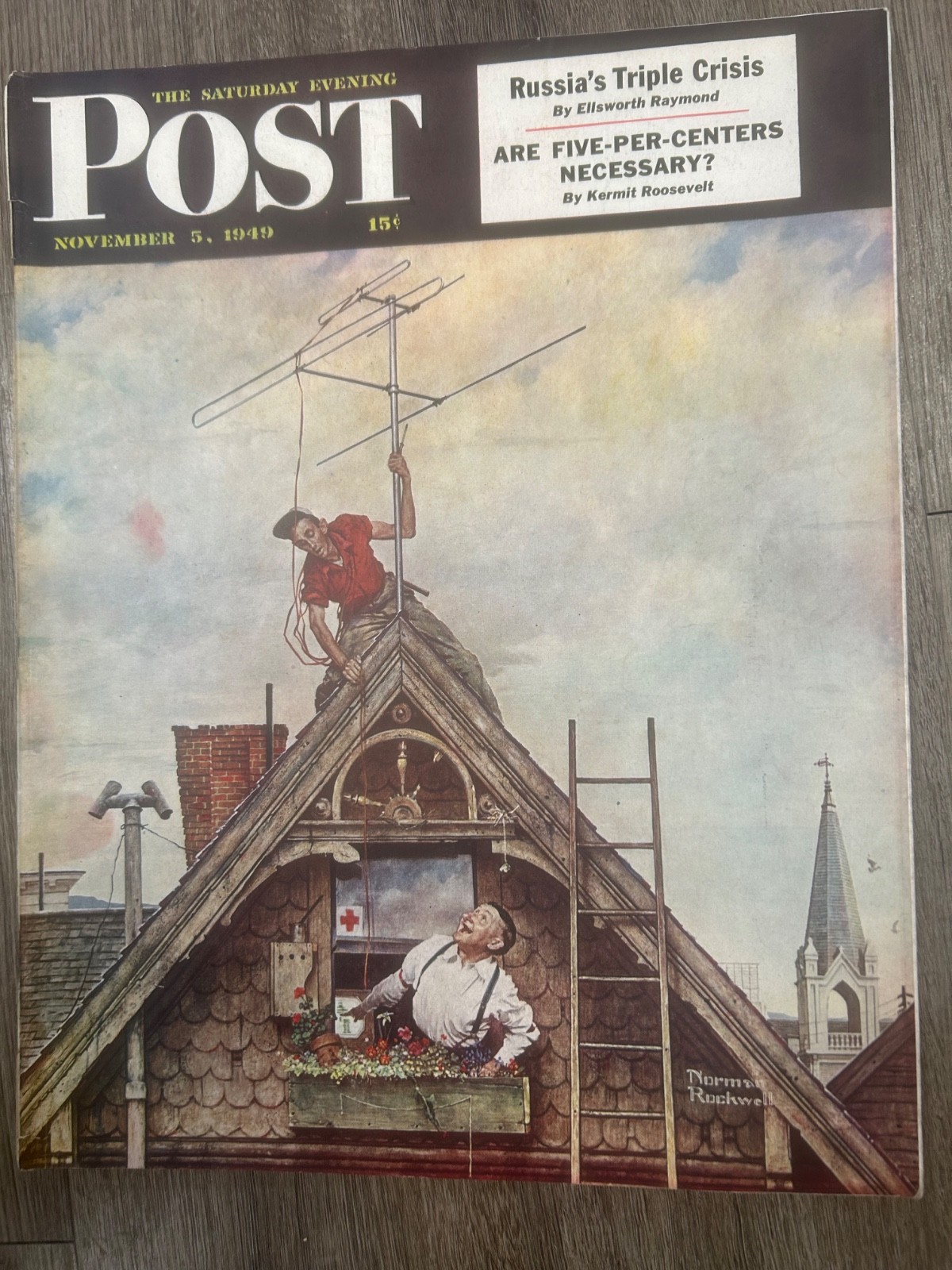 Saturday evening post November 5, 1949 Norman Rockwell Russia, excellent conditi