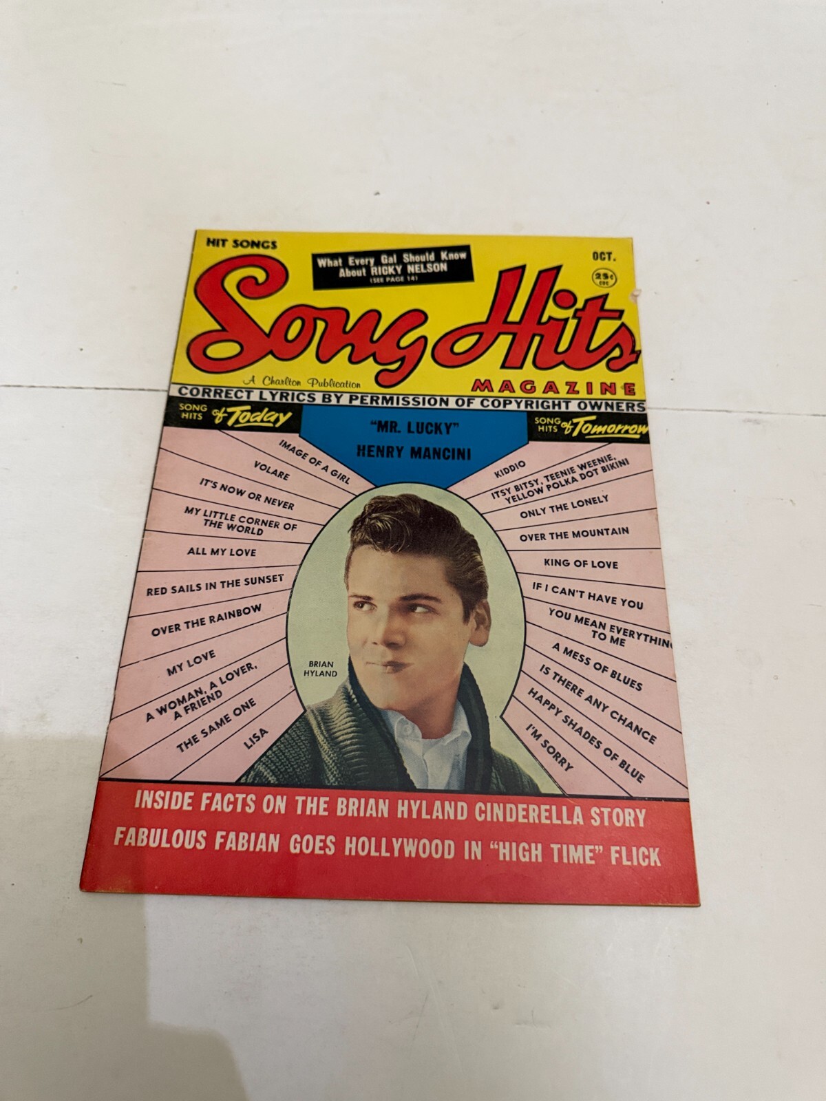 October 1960 Song Hits Magazine Brian Hyland