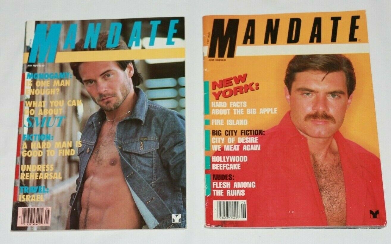 MANDATE MAGAZINE VINTAGE MEN’S GAY MAGAZINE 1984 QTY-6 ISSUES