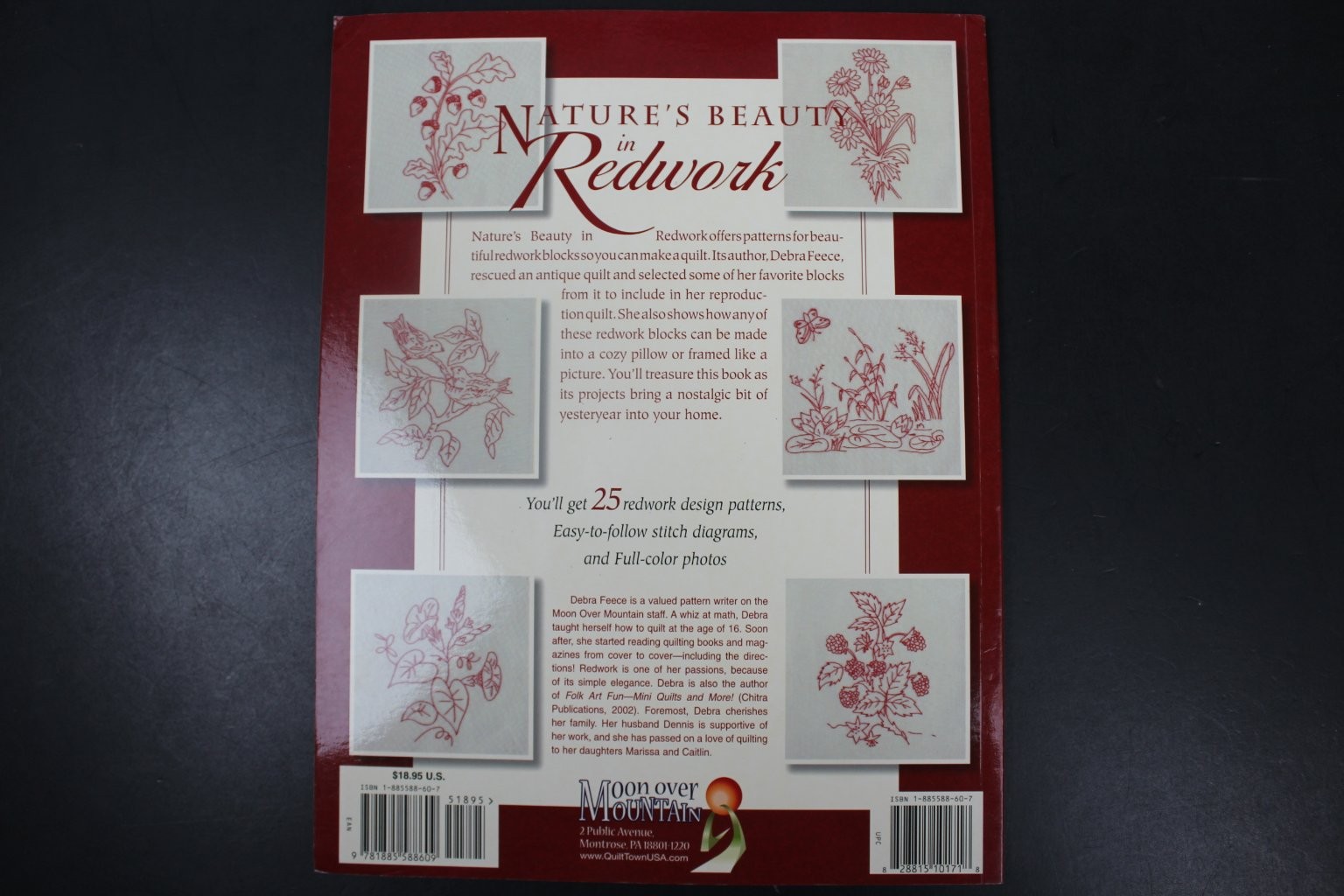 Nature’s Beauty in Redwork Debra Feece 25 Redwork Blocks Patterns Book