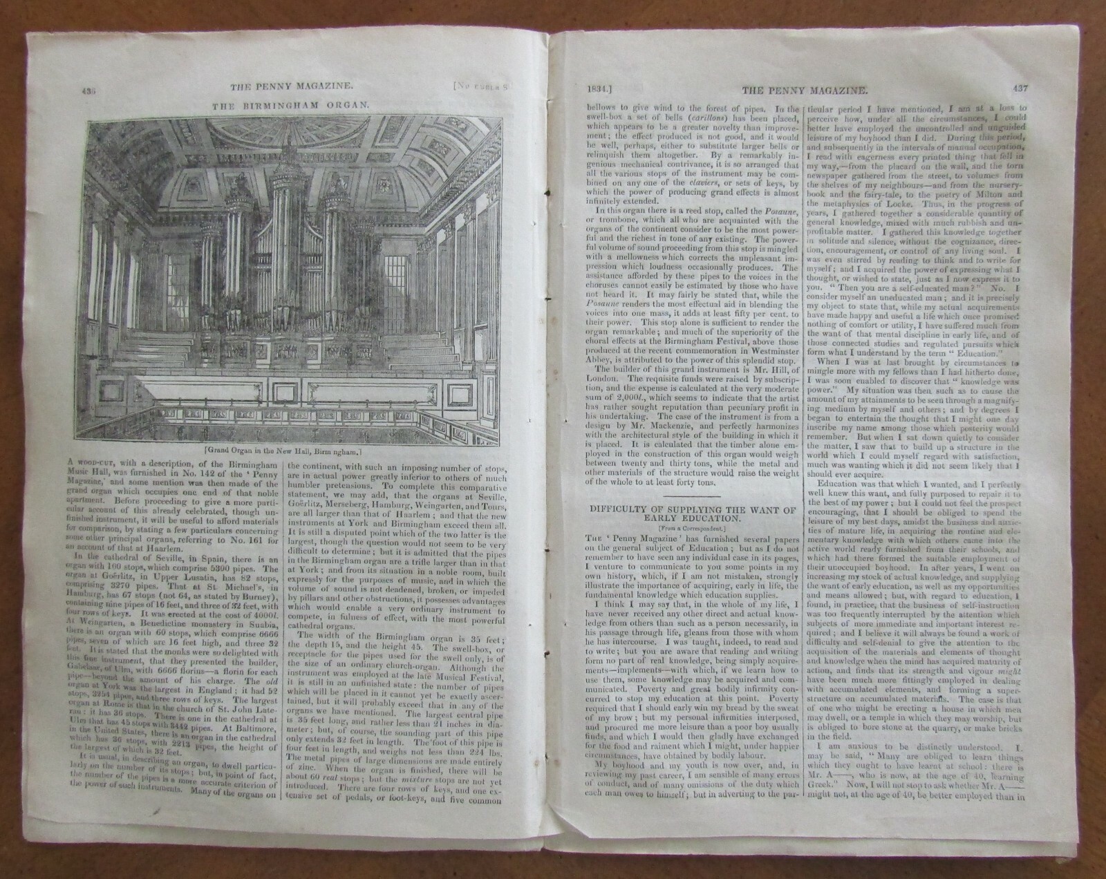 2 THE PENNY MAGAZINES 1834 No. 166 & 167 Gas BREADFRUIT TREE Early Education