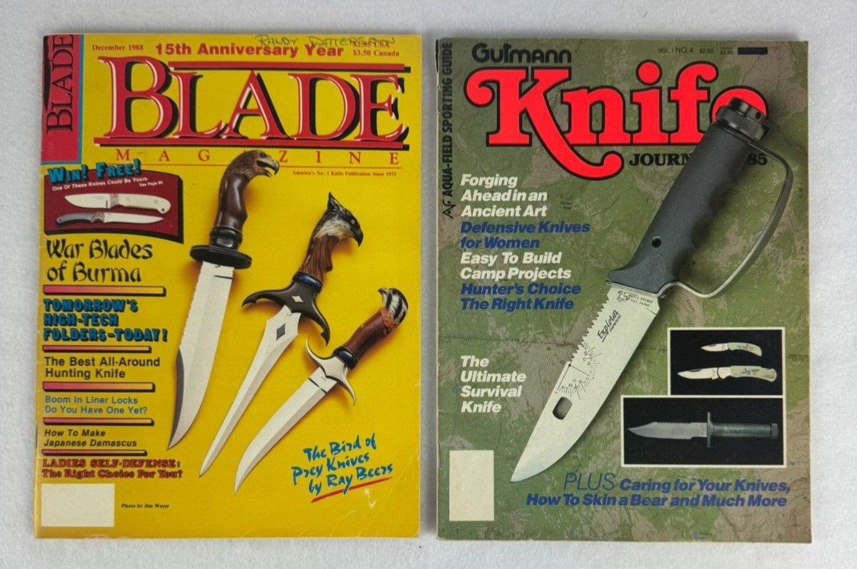 Blade Magazine & Gunman Knife Journal Vintage Knife Collecting & Survival Guide