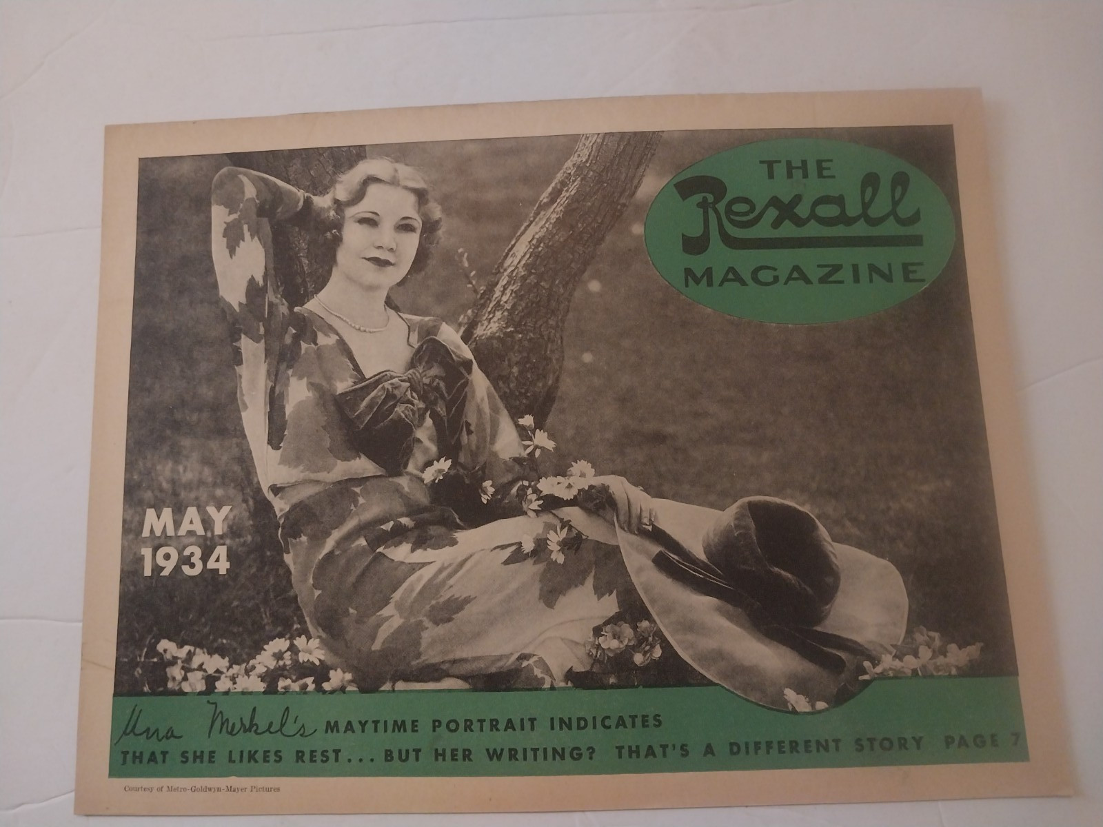 The Rexall Magazine – May 1934 – actress Una Merkel