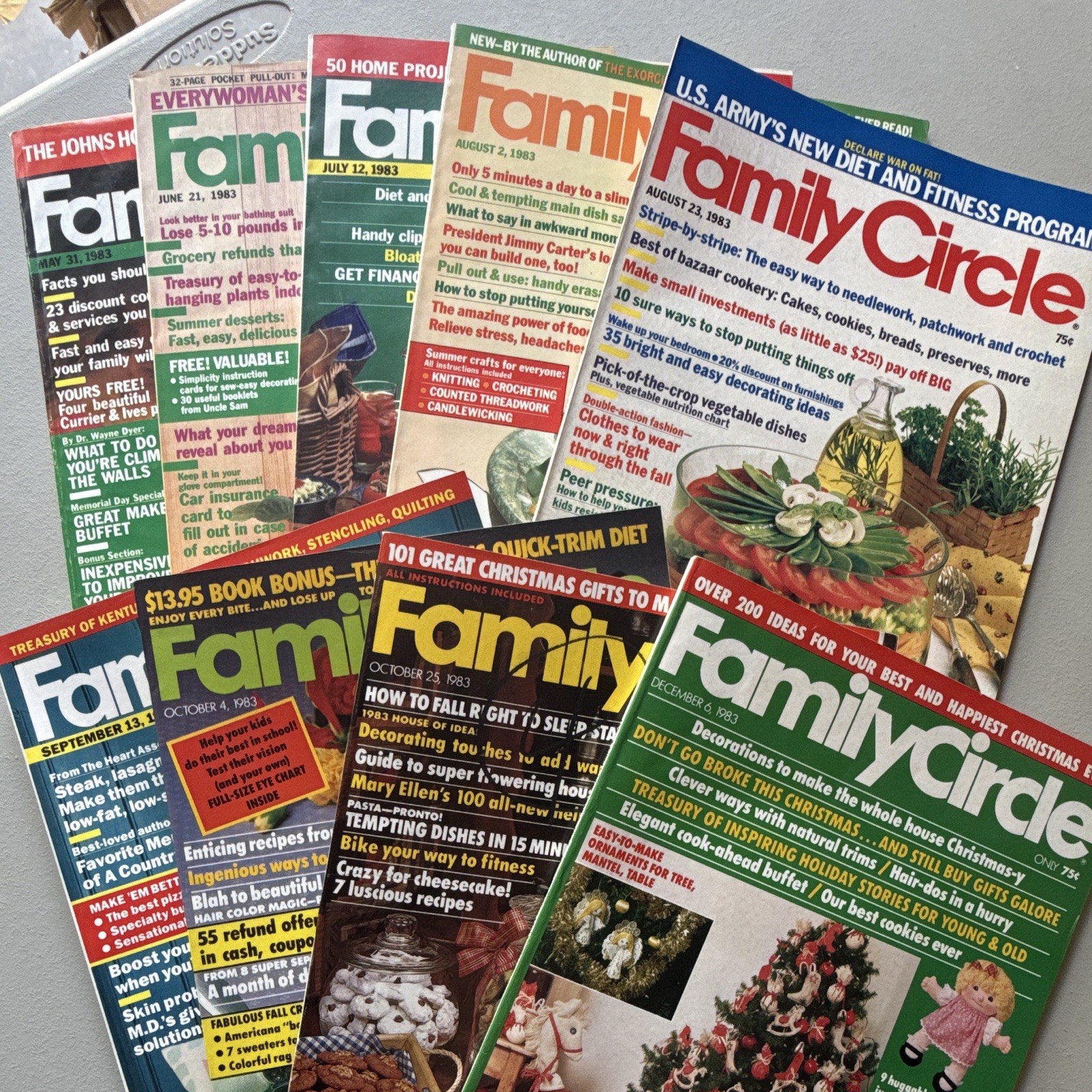 Family Circle Magazine Lot 9 May-Sep 1983 Illustrated Home & Garden English