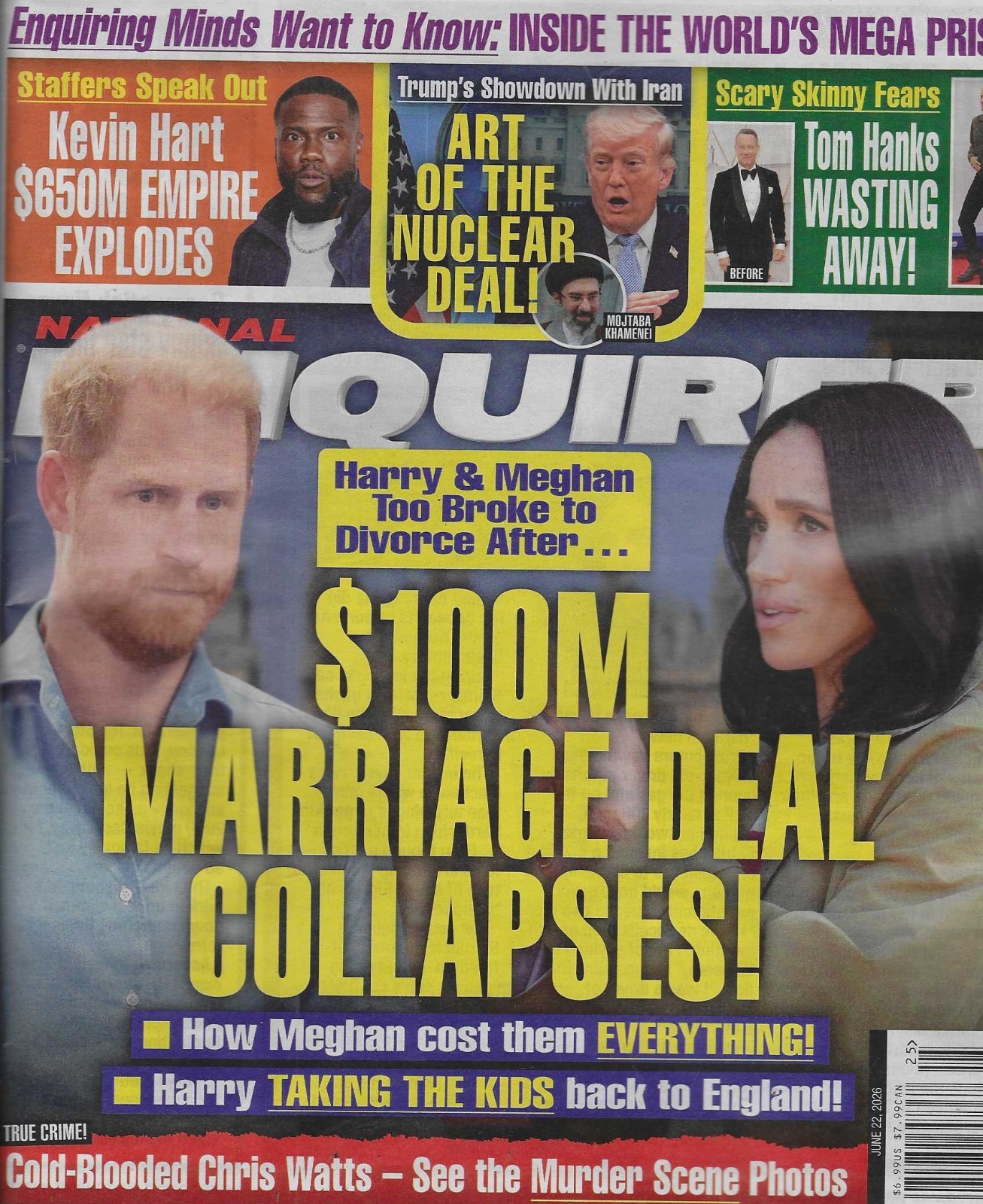 National Enquirer Magazine June 22nd, 2026: Harry & Meghan Broke
