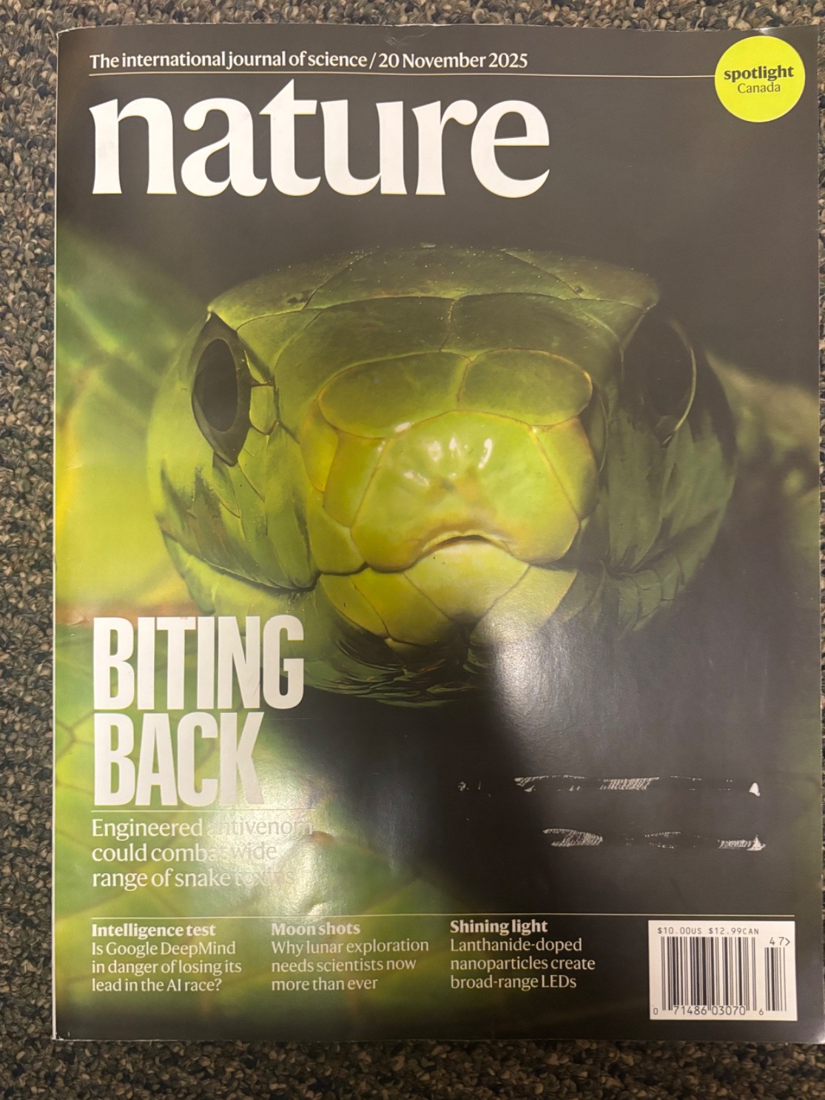Nature Magazine Volume 647 Issue 8090, 20 November 2025 – Good Condition