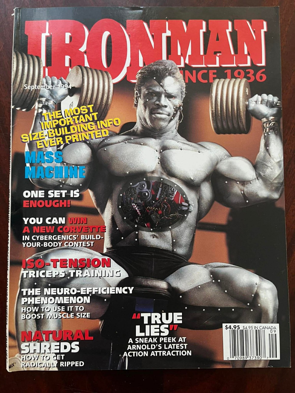 IronMan Magazine September 1994 Aaron Baker Cover Mike Mentzer One Set Training