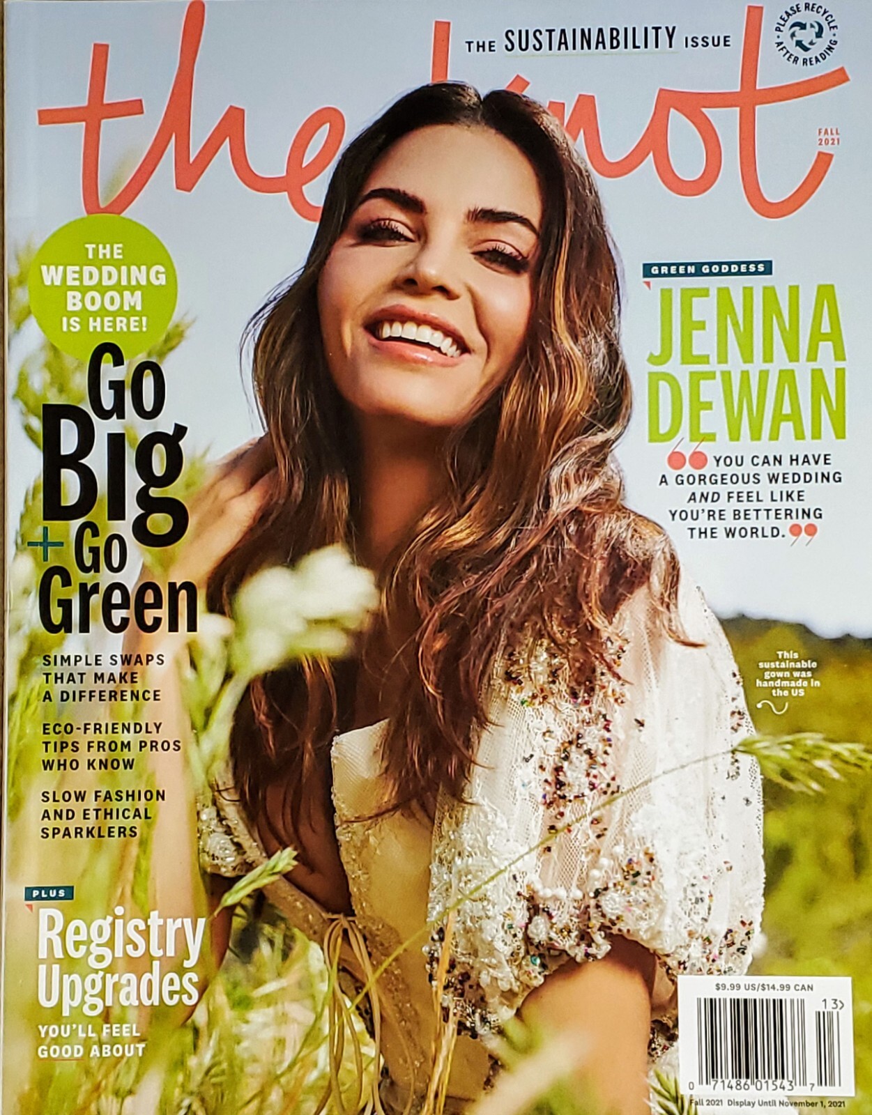 THE KNOT WEDDING MAGAZINE ☆ November 1, 2021 ☆ Go Big + Go Green ☆ JENNA DEWAN