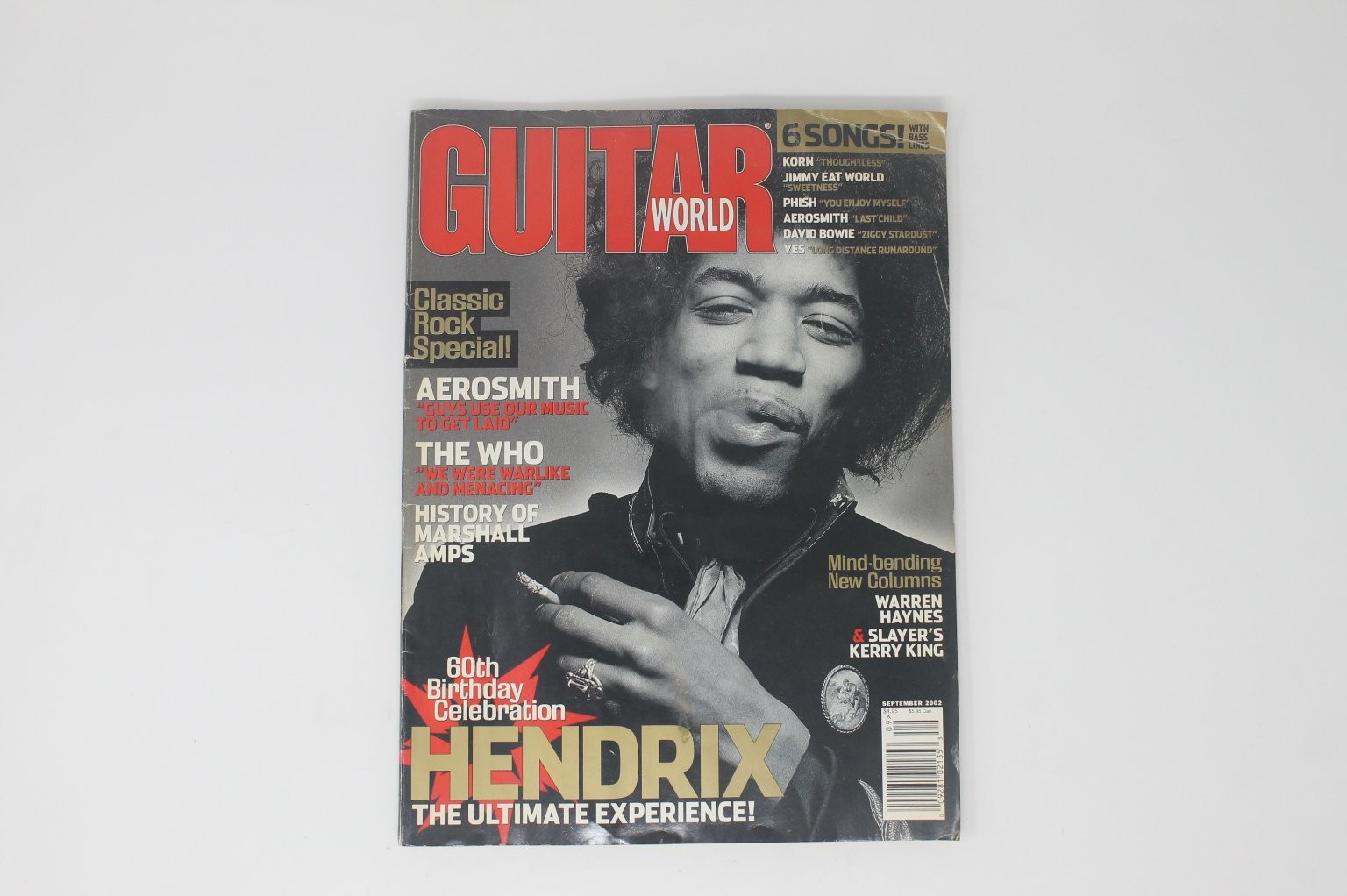 Guitar World September 2002 Jimi Hendrix Classic Rock Magazine Aerosmith