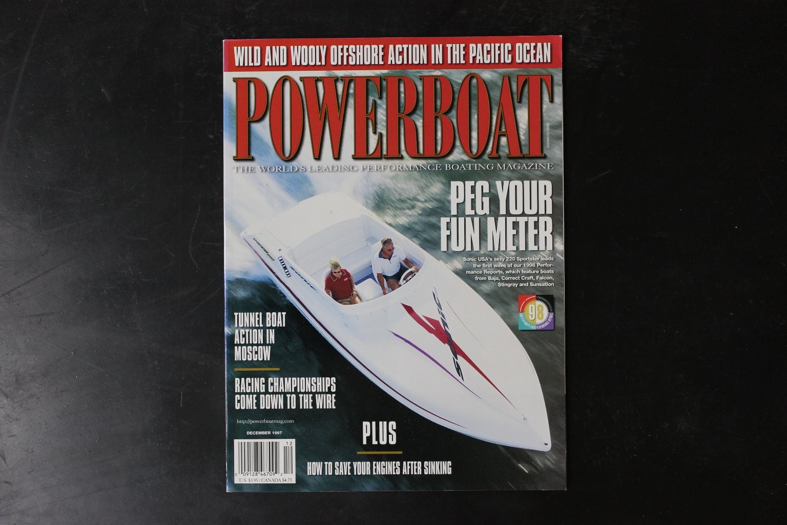 POWERBOAT Magazine December 1997 Performance Boating Offshore Action
