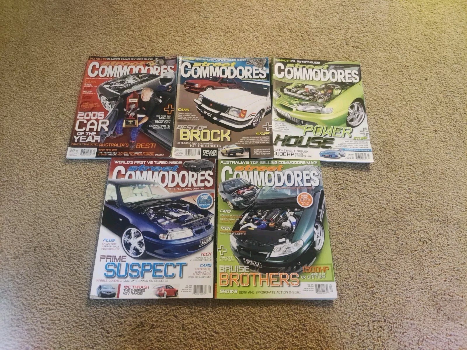 Street Commodores Magazine x 10 Car Holden Commodore Issues between 120-129