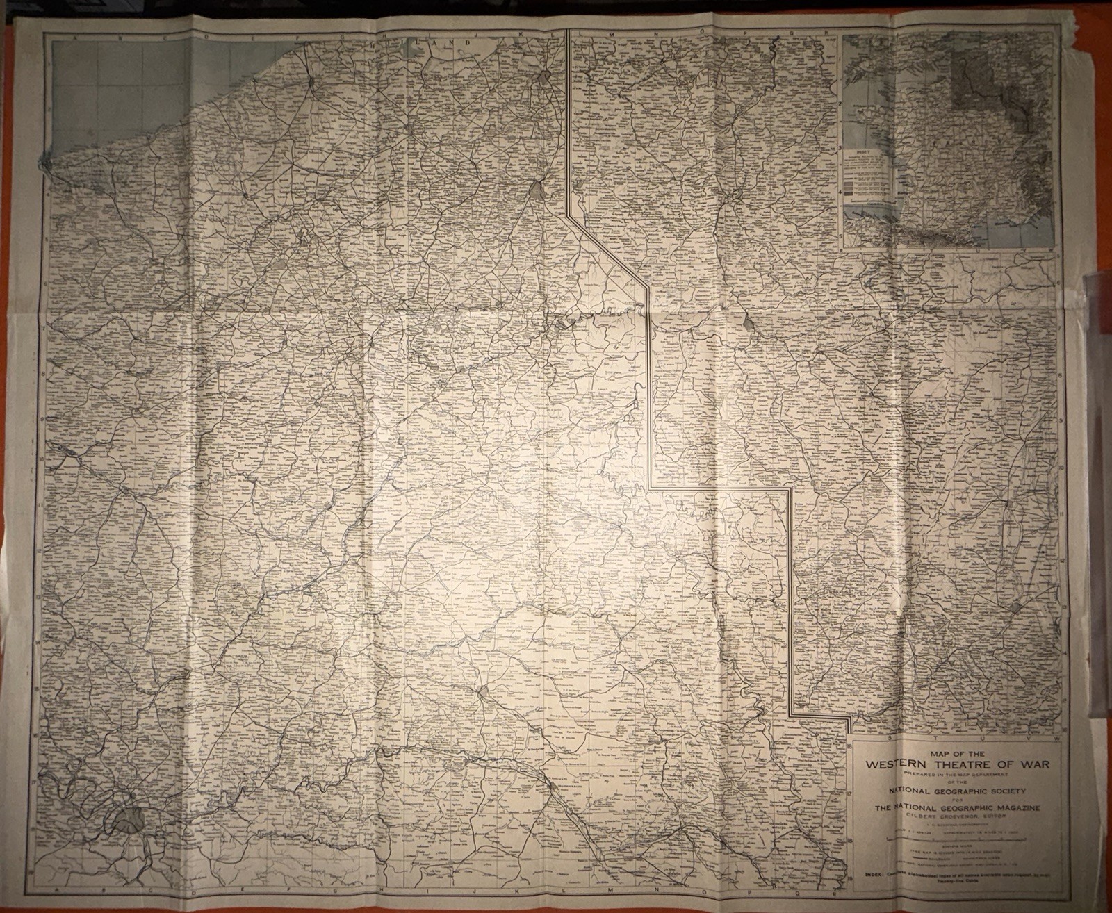 National Geographic May 1918 + Original Western Theatre of War WWI Map