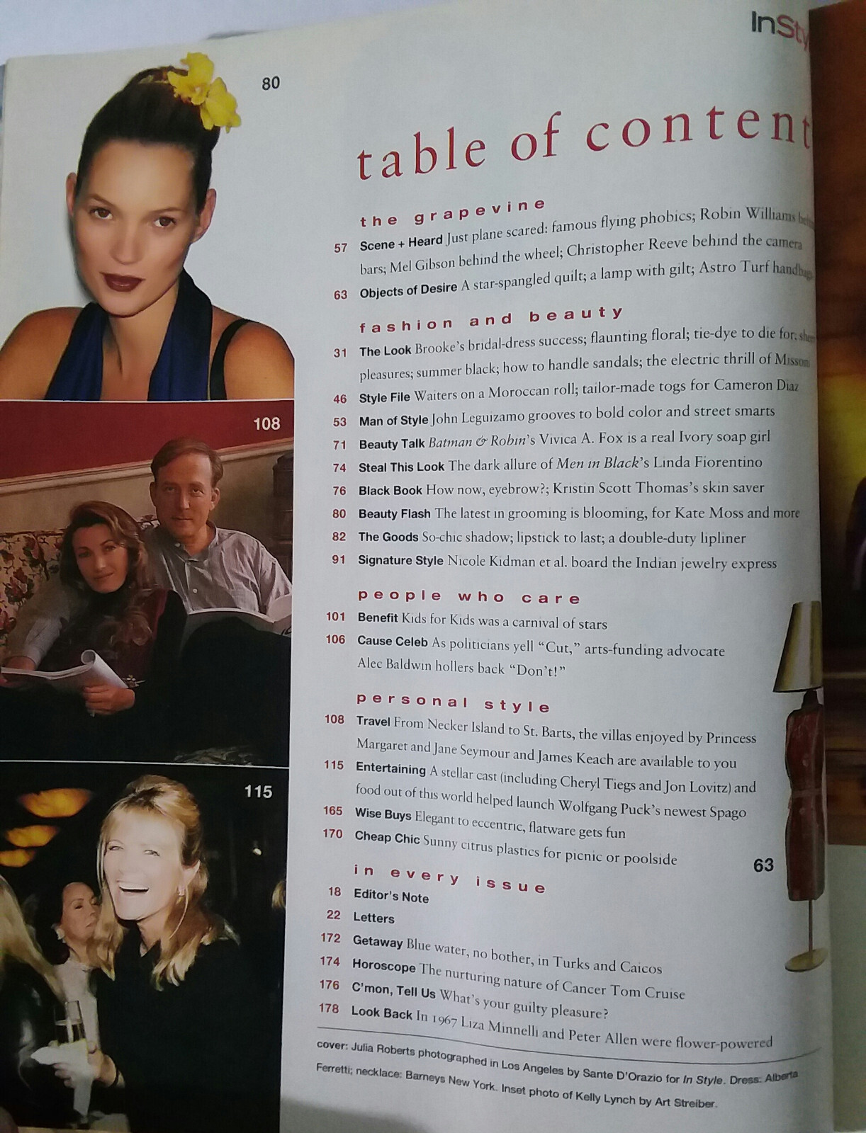 In Style Magazine (July 1997) Julia Roberts, Michael Keaton, Travis Tritt VG+