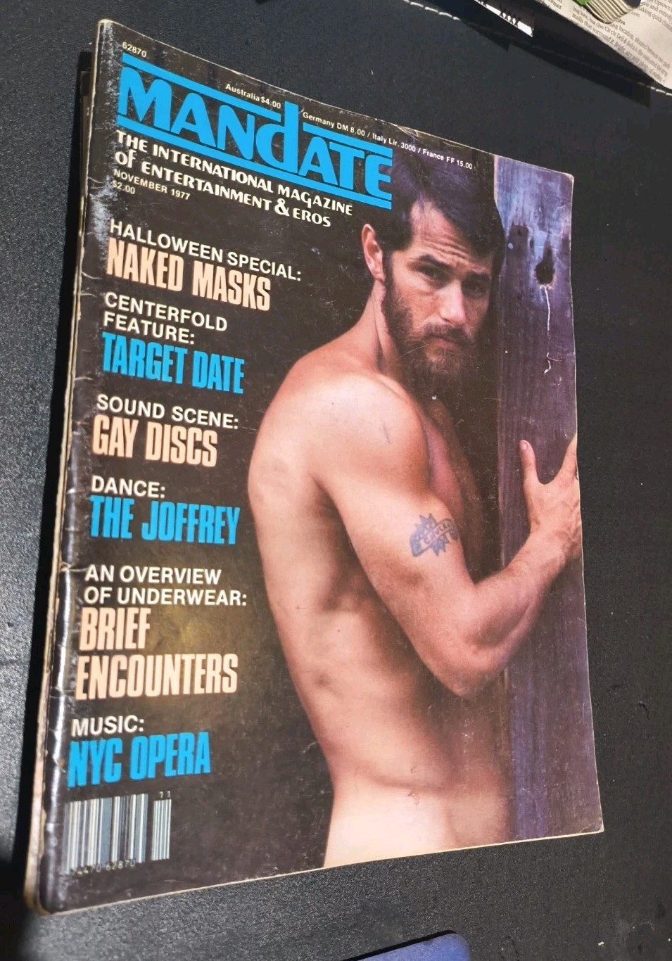 Vintage Mandate Magazine November 1977 Targets Chuck Gatlin Gay Interest Playguy