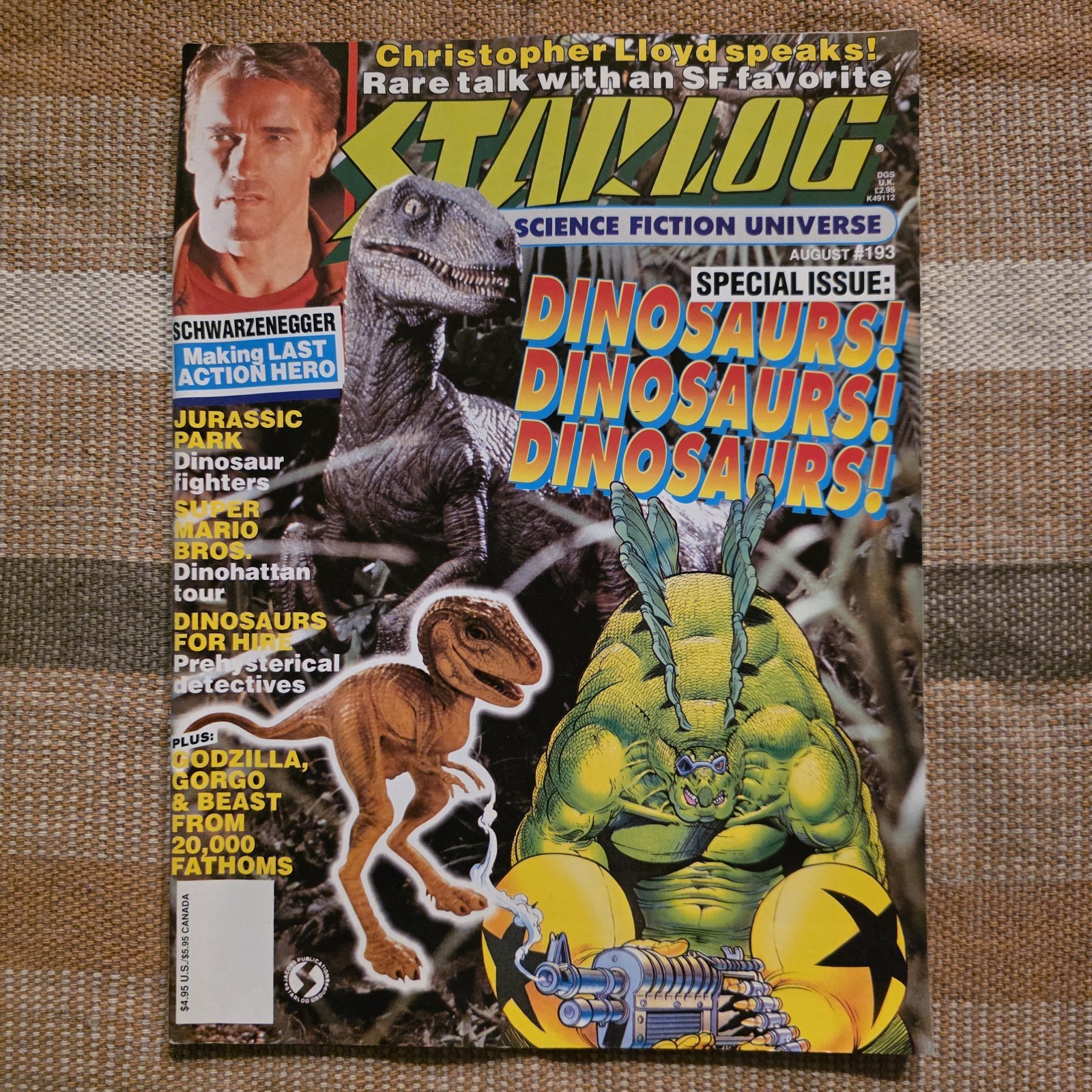 Starlog Magazine 193 August 1993 Jurassic Park Super Mario Bros Last Action Hero