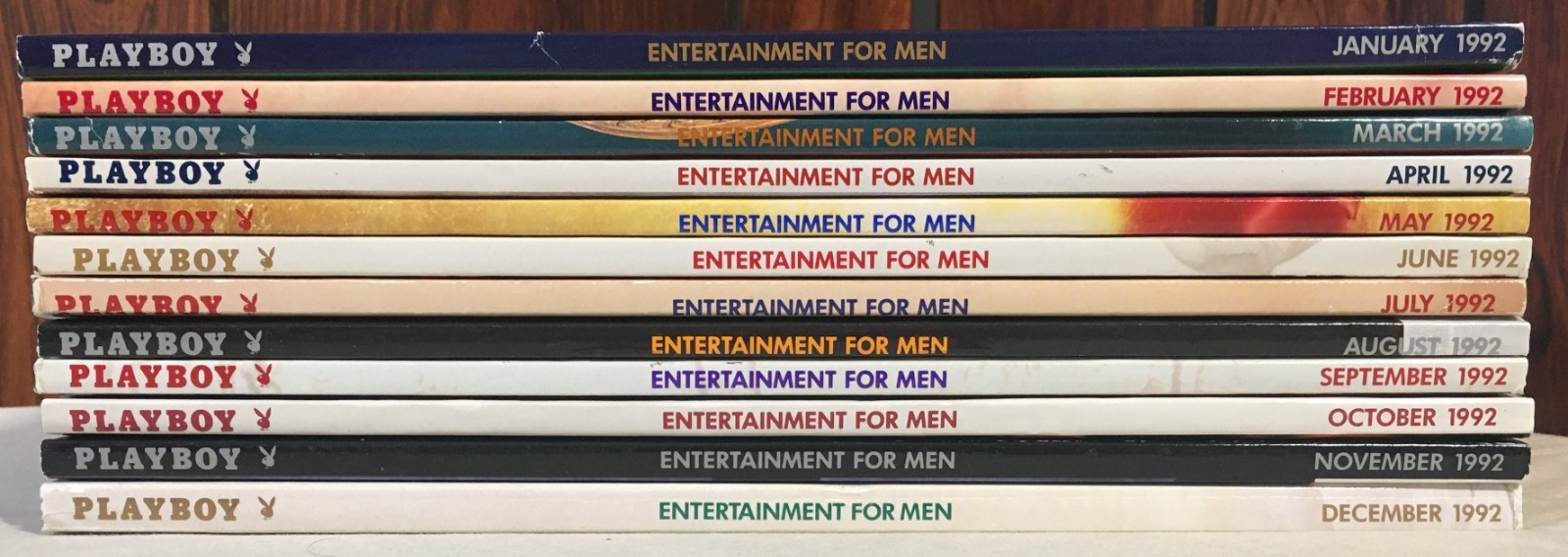 Playboy Magazine 1992 Complete Full Year Lot Of 12 – Set w/ Centerfolds