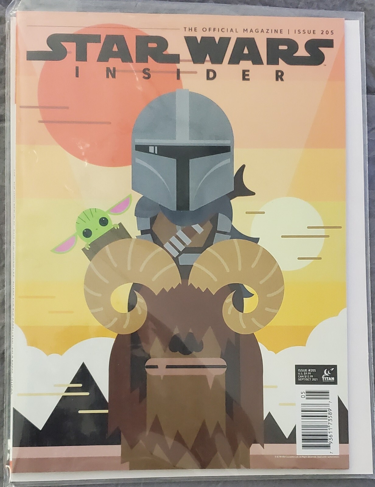 Star Wars Insider Magazine 205 Sept/Oct 2021 Mandalorian Grogu – Baby Yoda Cover