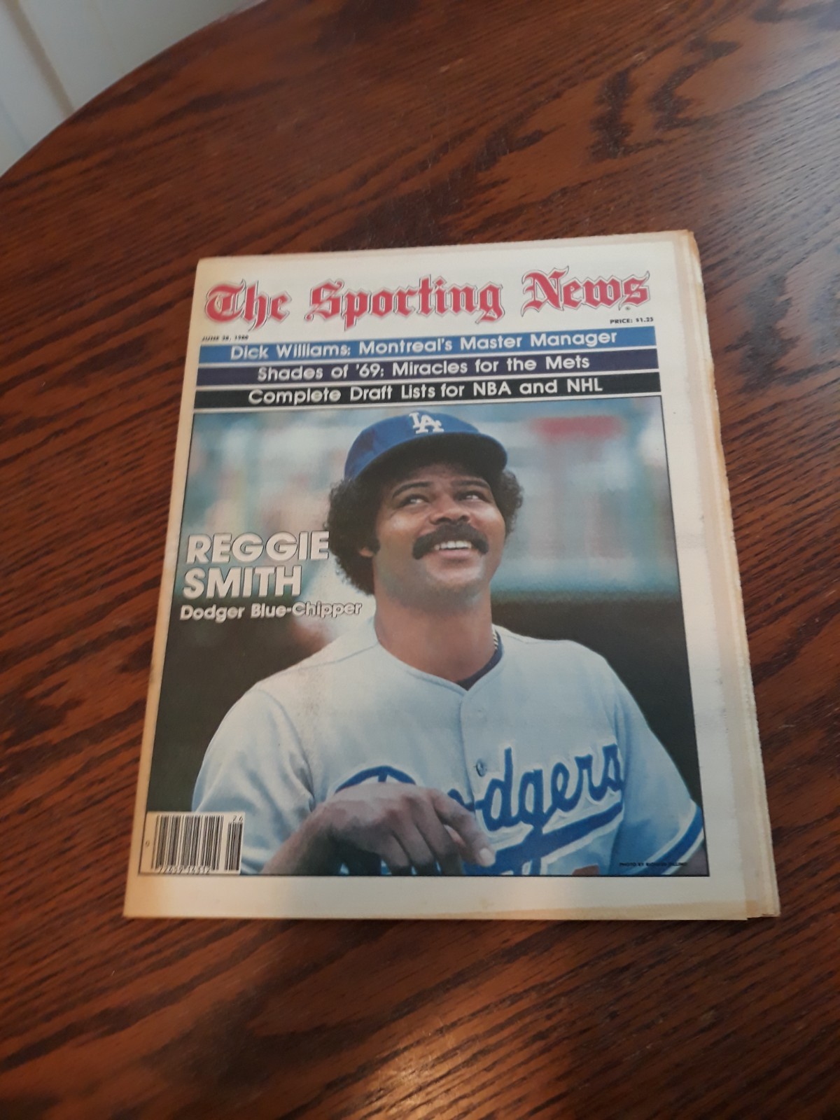 JUNE 28,1980-THE SPORTING NEWS-REGGIE SMITH OF THE LOS ANGELES DODGERS(EX)
