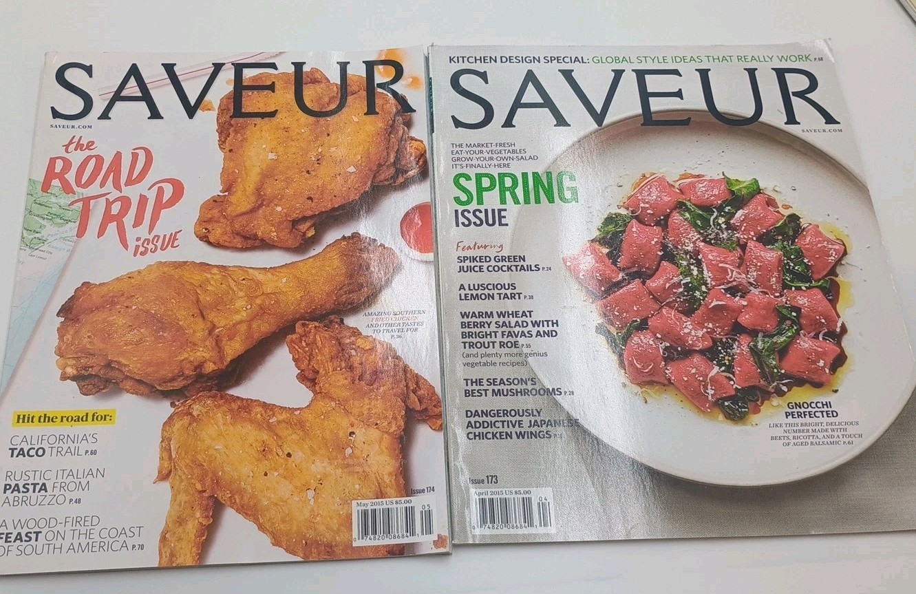 Saveur Magazine 2015 Lot of 6 Issues 172 173 174 177 178 180 Thanksgiving & More