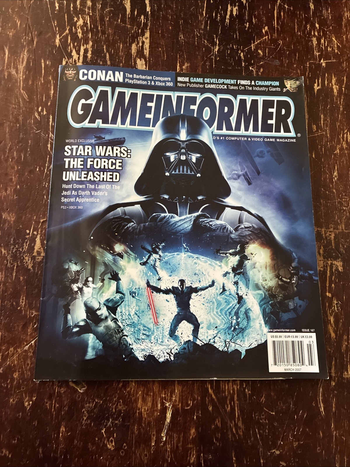 2007 Game Informer Magazine March #167 – Star Wars The Force Unleashed On Cover