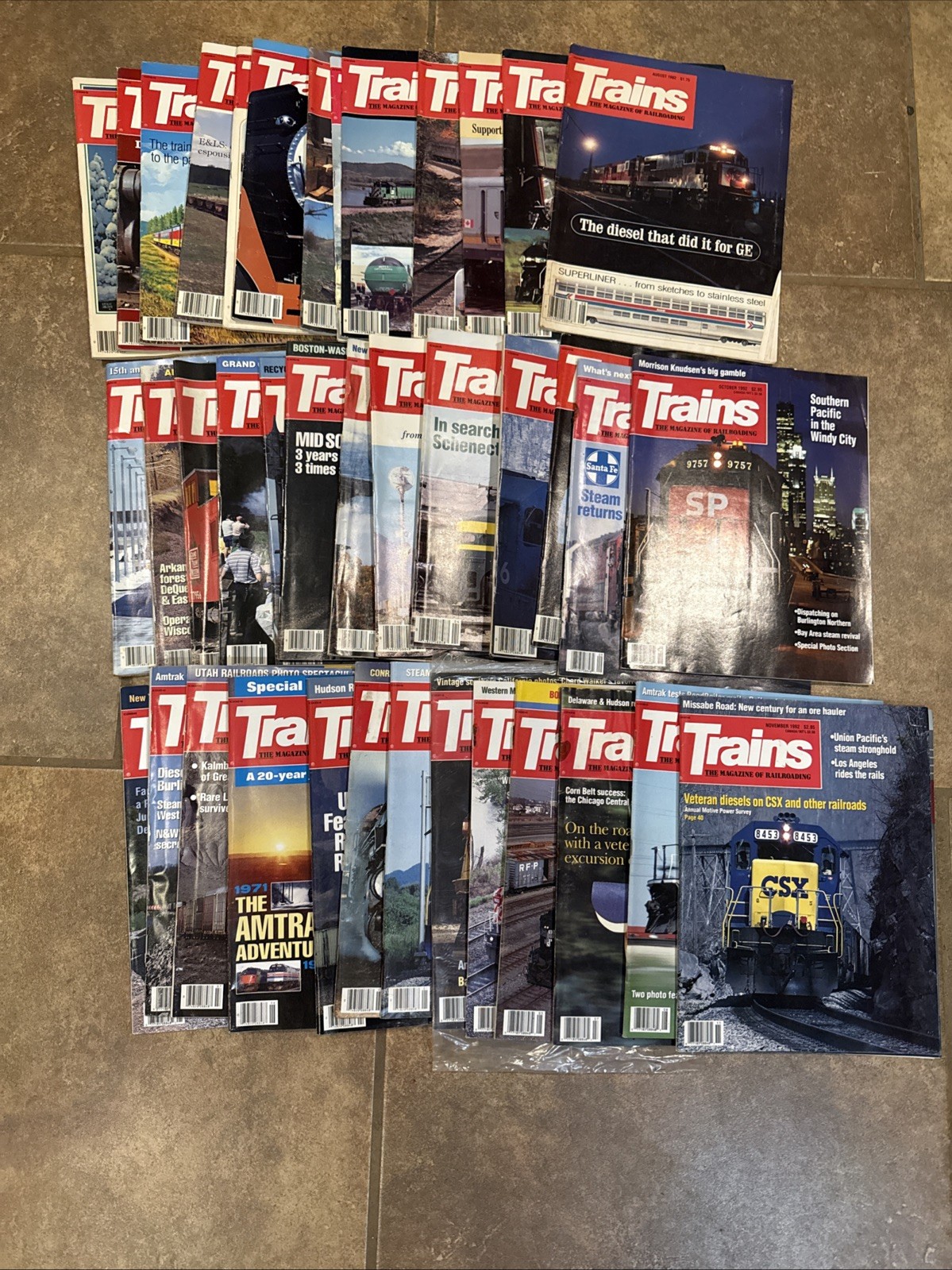 Lot of 39-1980’s &90sTrains: The Leading Magazine of Railroading