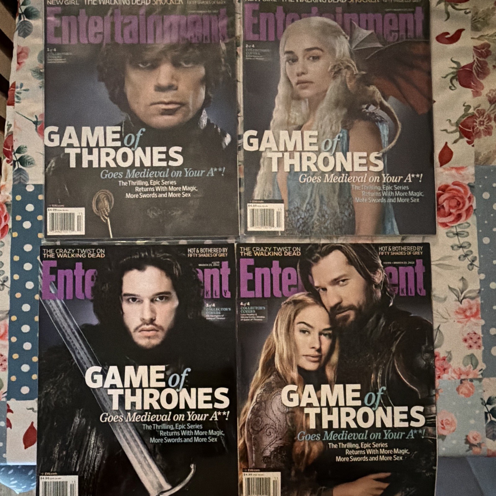 Entertainment Weekly Game of Thrones Magazine Lot Multiple Issues