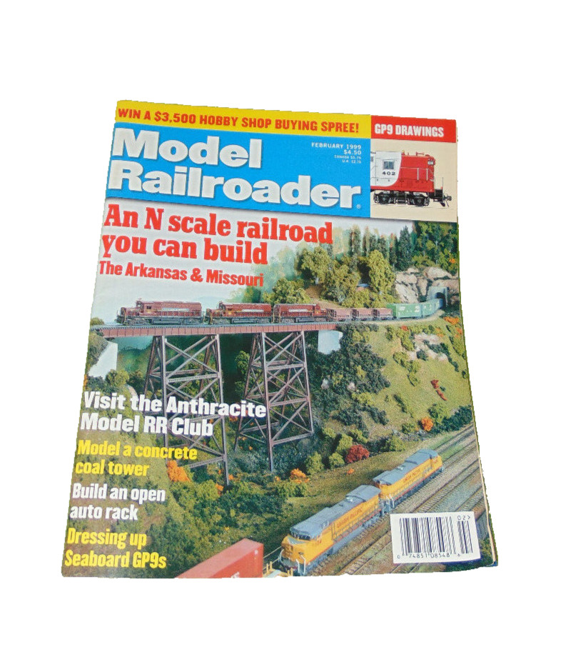 Model Railroader February 1999 N Scale Railroad Train Magazine