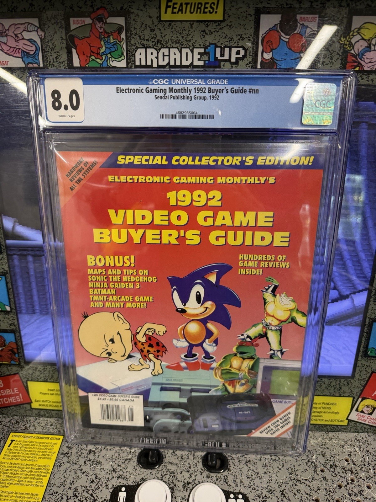 1992 Electronic Gaming Monthly Video Game Buyer’s Guide Graded CGC 8.0 Sonic