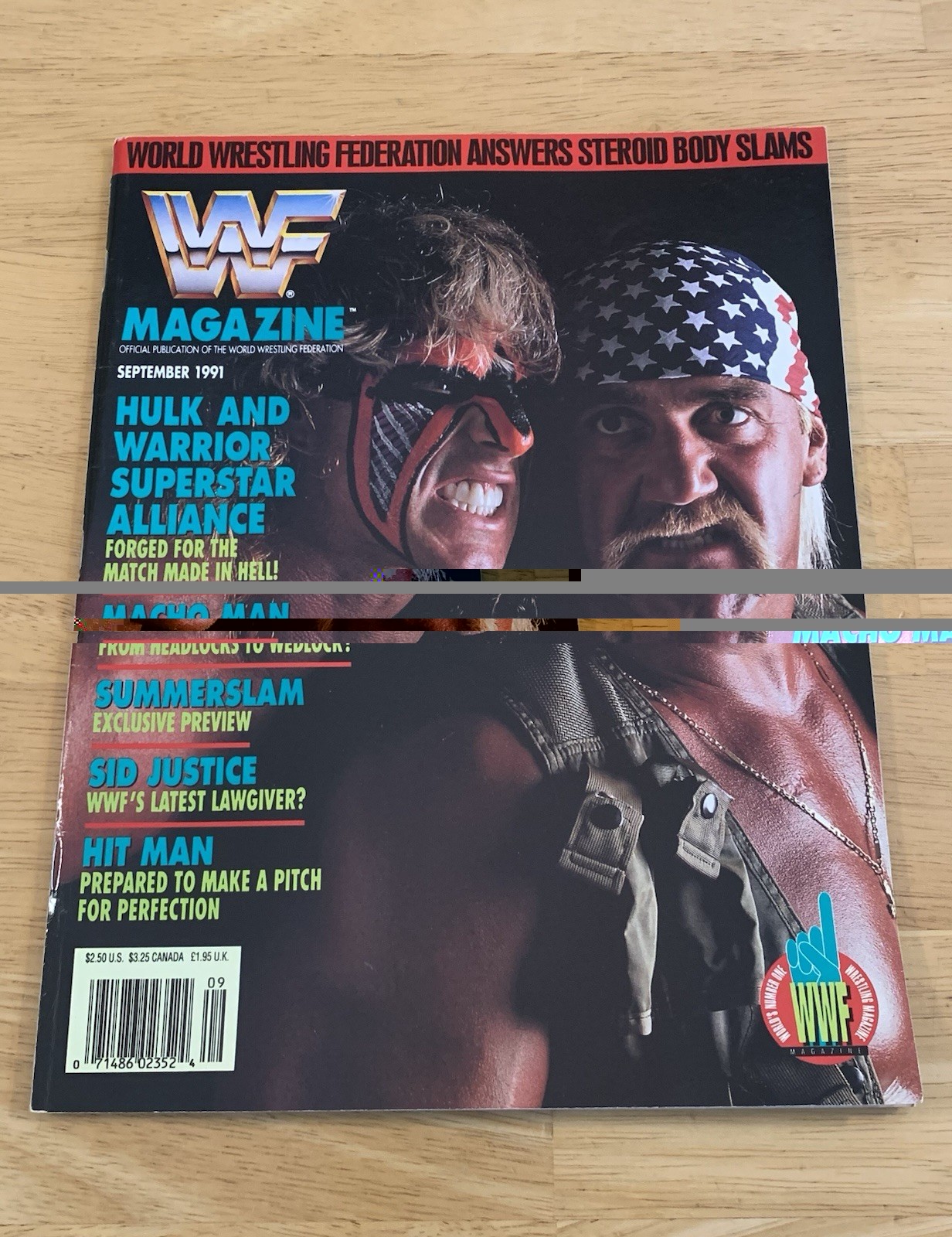 WWF Wrestling Magazine September 1991 Hulk Hogan Ultimate Warrior w/ Catalog