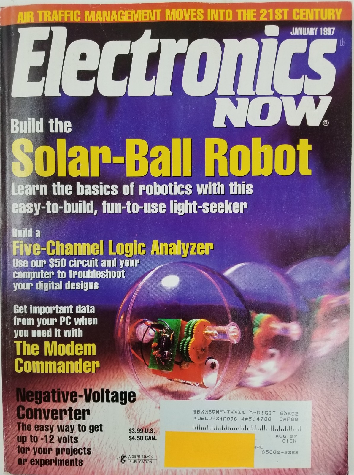 Electronics Now Magazine January 1997 Solar-Ball Robot 5-Channel Logic Analyzer