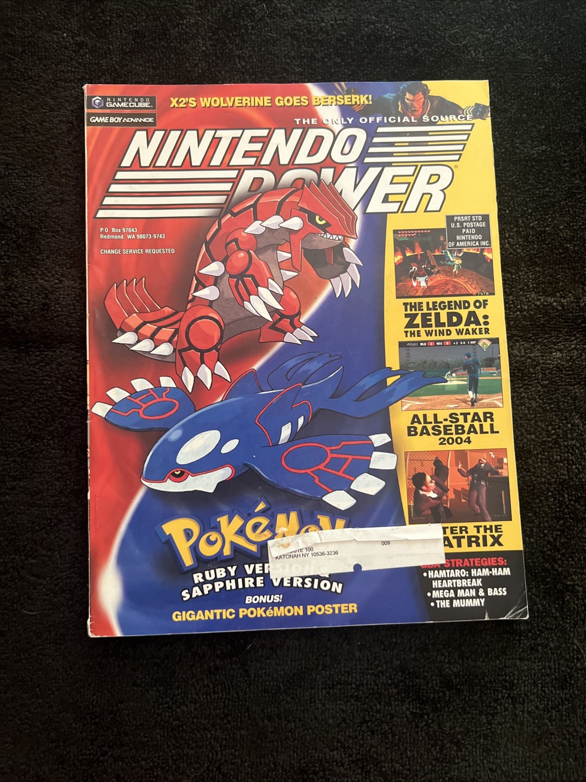 Nintendo Power Issue 167 Pokemon Ruby/Sapphire W/poster Very Good Condition
