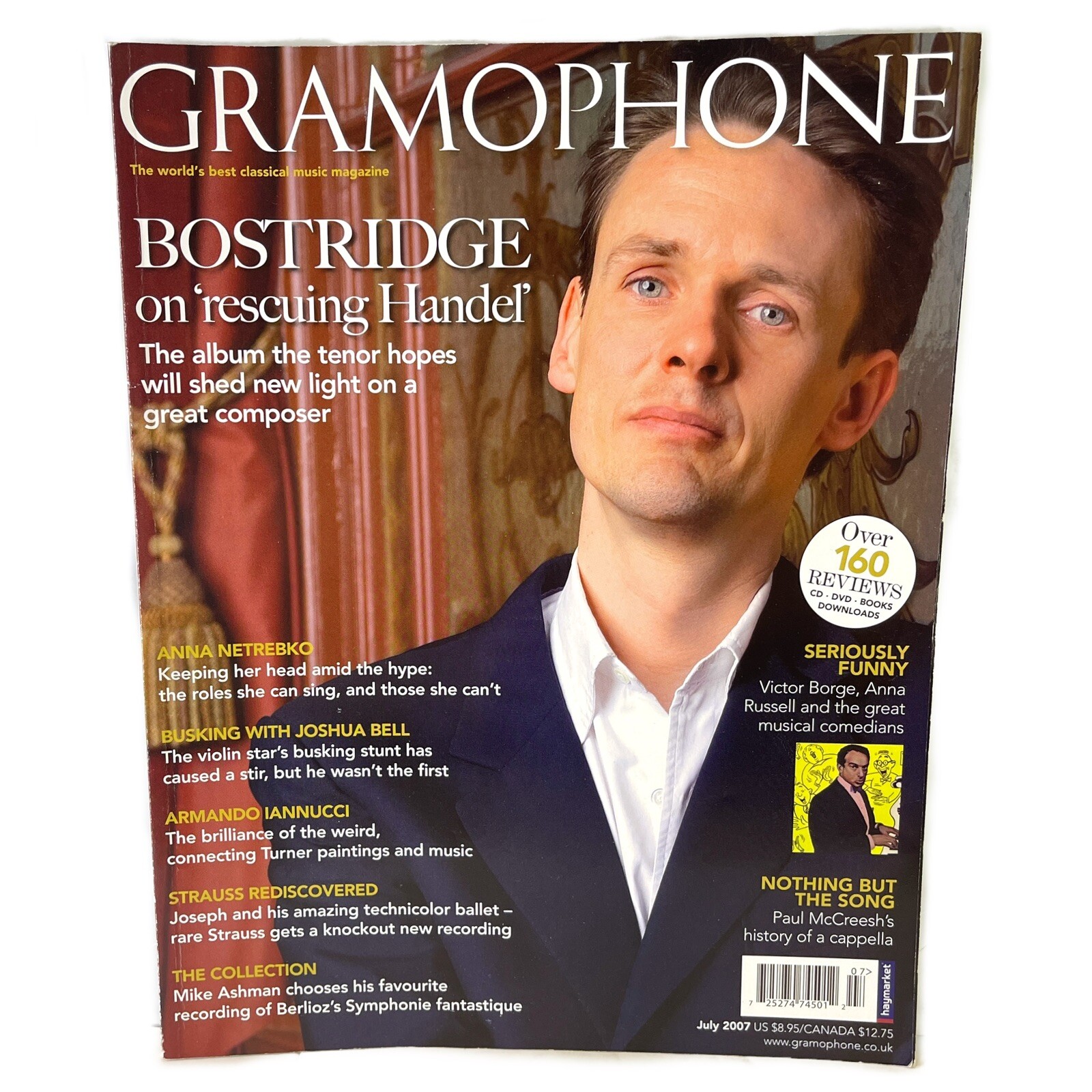 Gramophone Magazine July 2007 Classical Music Opera Bostridge Handel Netrebko
