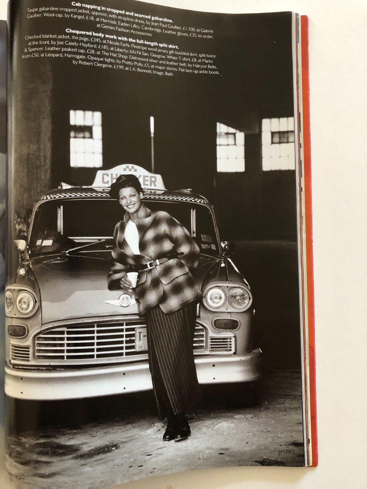 British Vogue September 1992. Linda Evangalista by Peter Lindbergh