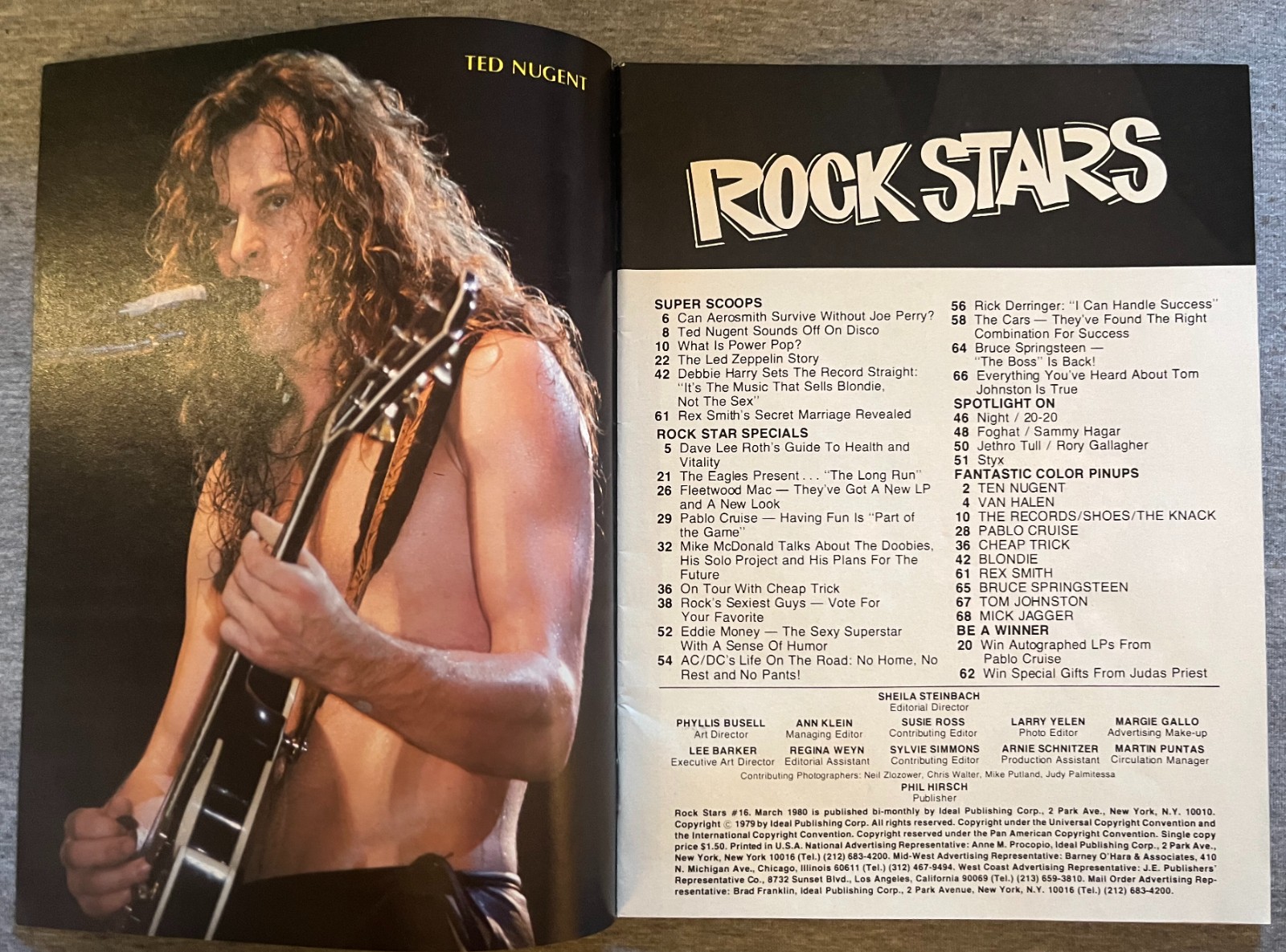 Teen Beat’s Rock Stars Magazine March 1980 **HIGHLY COLLECTIBLE** NM