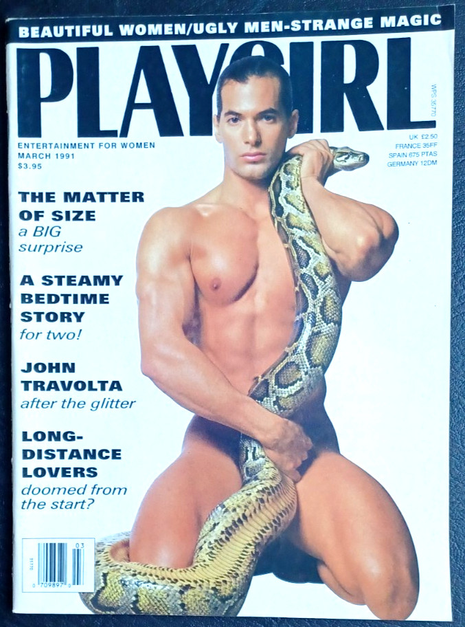 PLAYGIRL MAGAZINE MARCH 1991 NICE SNAKE Excellent Condition Q4