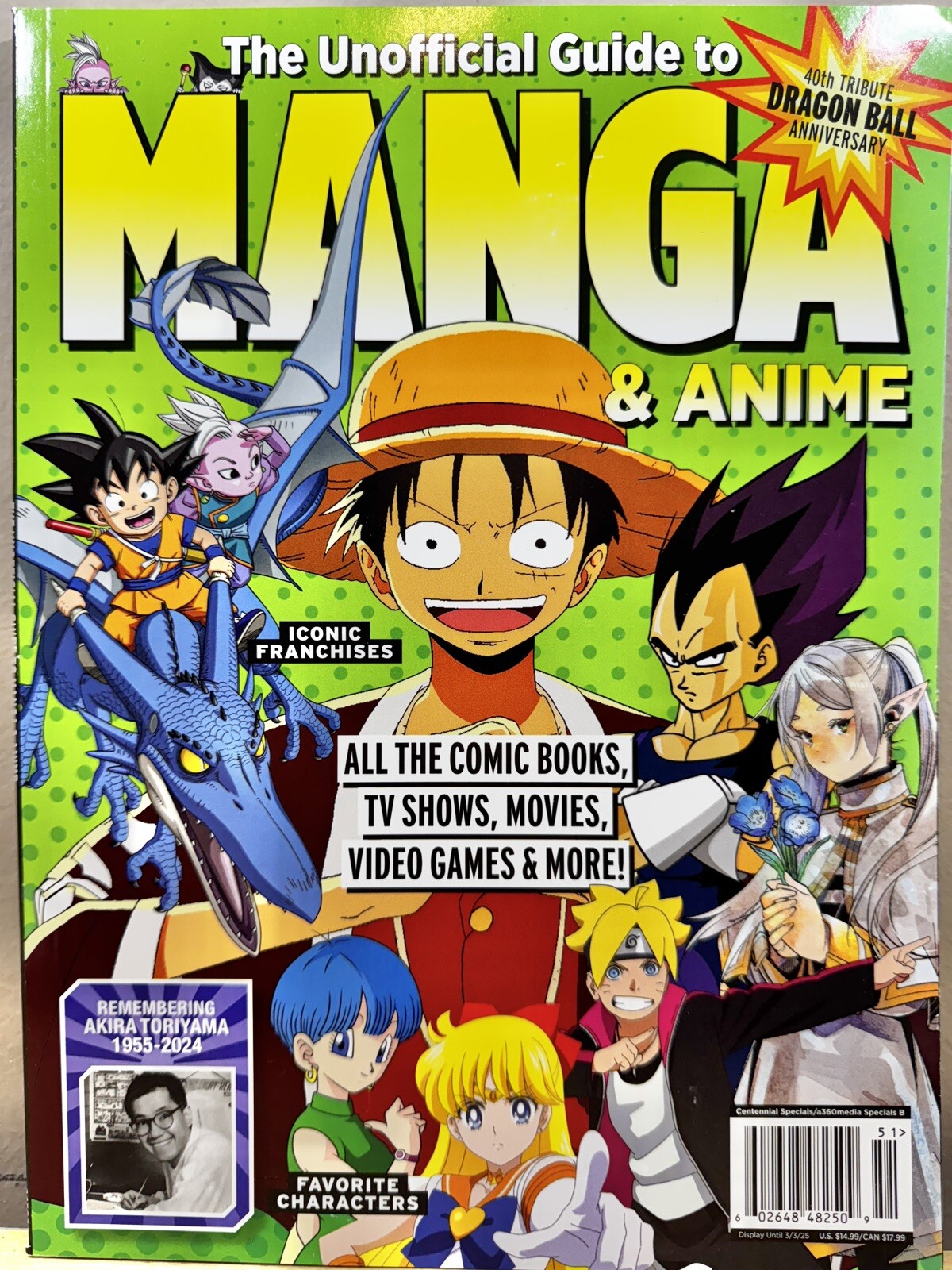 The Unofficial Guide to Manga & Anime 2024 Magazine 40th Anniversary Dragon Ball