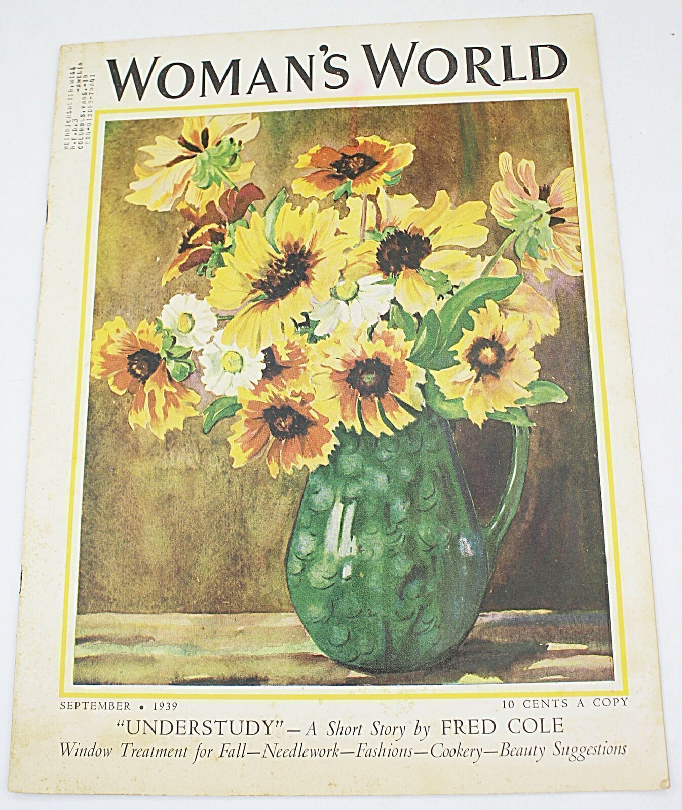 WOMAN’S WORLD Magazine for September 1939 Great Flower Pot Color Cover