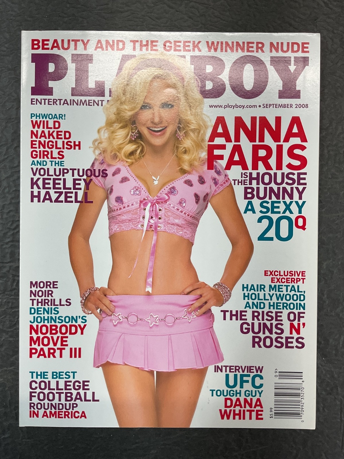 Playboy Magazine September 2008 Anna Faris Centerfold Intact Solid Condition