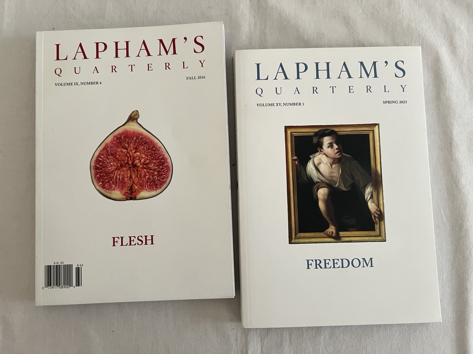 Lapham’s Quarterly: Fall 2016 FLESH + Spring 2023 FREEDOM