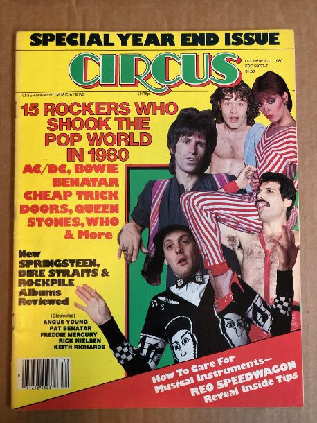 Circus Magazine December 31 1980 Bruce Springsteen, Cheap Trick, Stones, Bowie