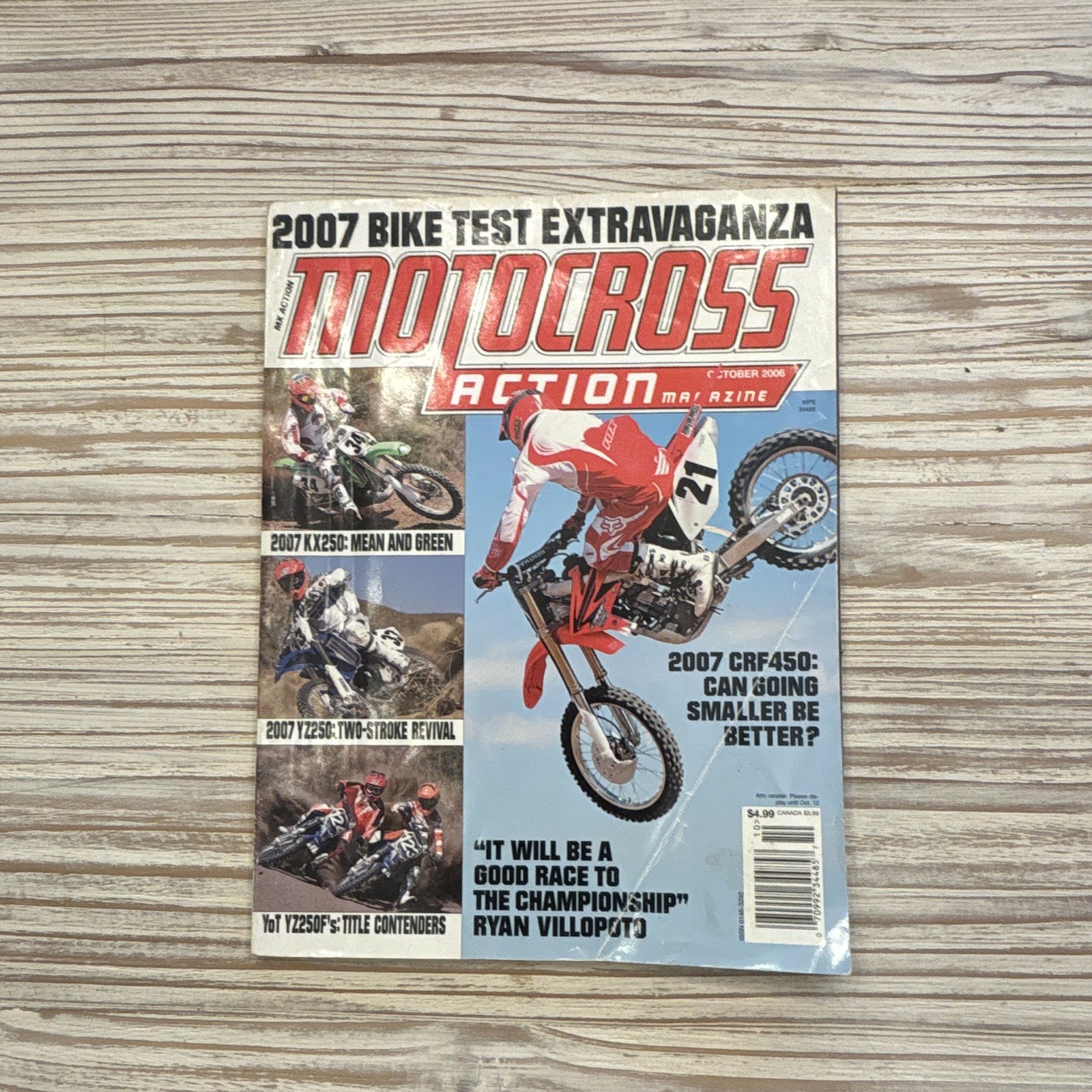 Motocross Action Magazine October 2006 Illustrated Motocross Ryan Villopoto