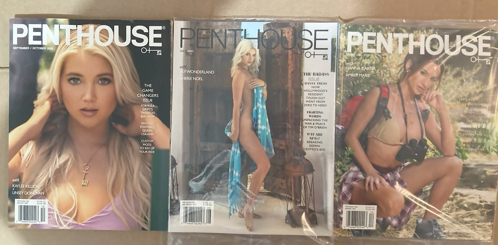 Penthouse Magazine RARE Lot of 3 Sept 2022 / Nov-Dec 2021 / July -Aug 2021