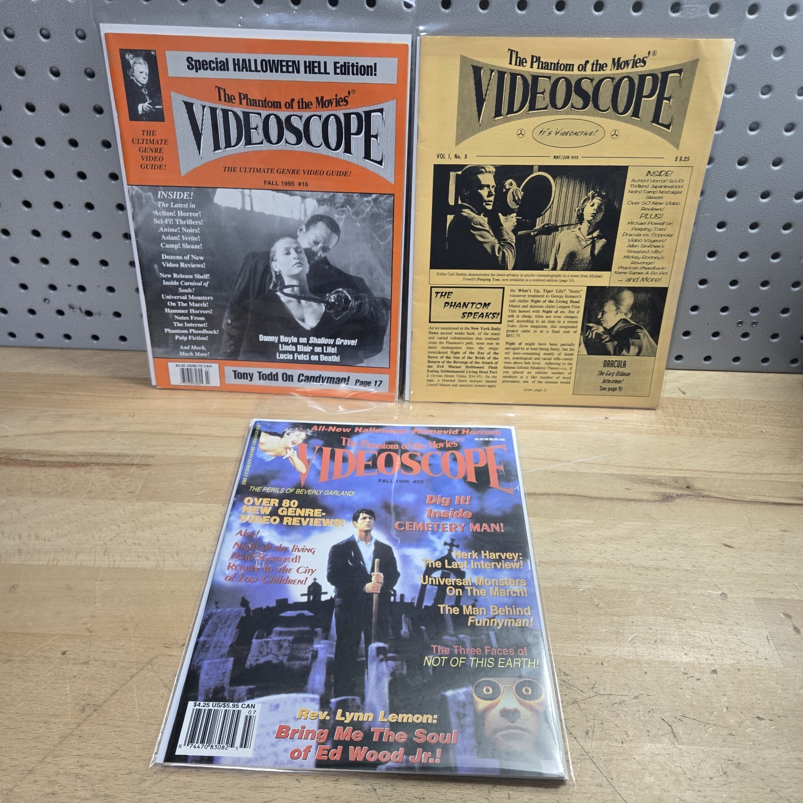 The Phantom of the Movies VIDEOSCOPE MAGAZINE Volume 1 #3, Fall 95 #16, 96 #20