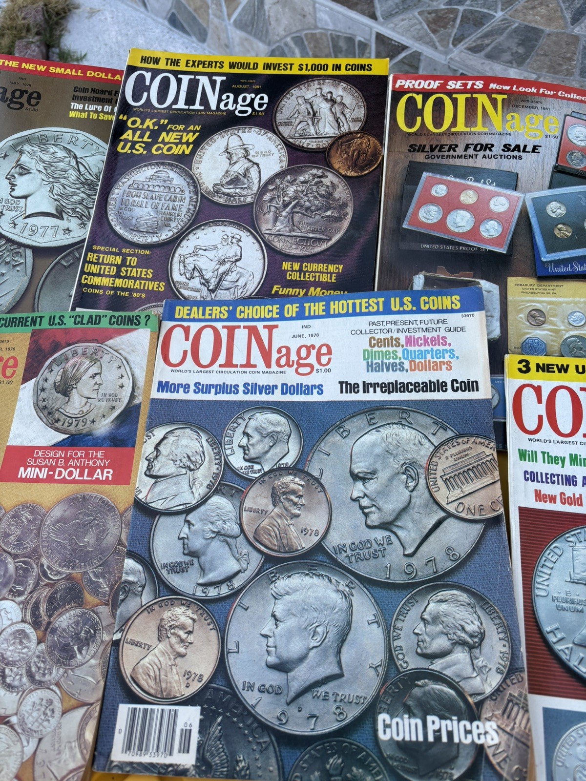 COINage Magazine Lot of 6 Issues from 1978-81 Coin Collecting Numismatics