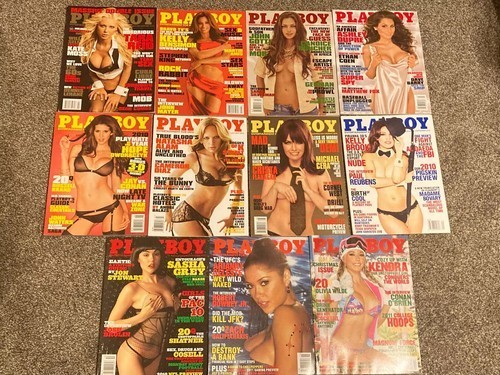 Playboy Magazine 2010 Full Year Lot of 11 Issues Complete with Centerfolds