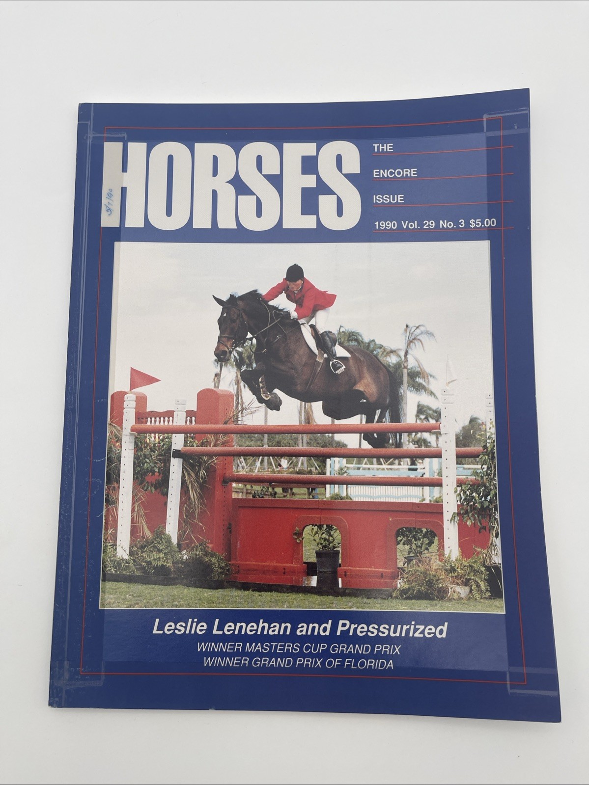 Horses Magazine April 1990 / Leslie Lenehan & Pressurized Cover