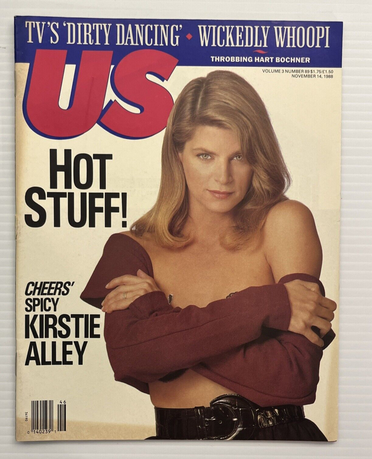 US Magazine November 14 1988 Hot Stuff! Kirstie Alley NO LABEL Vintage
